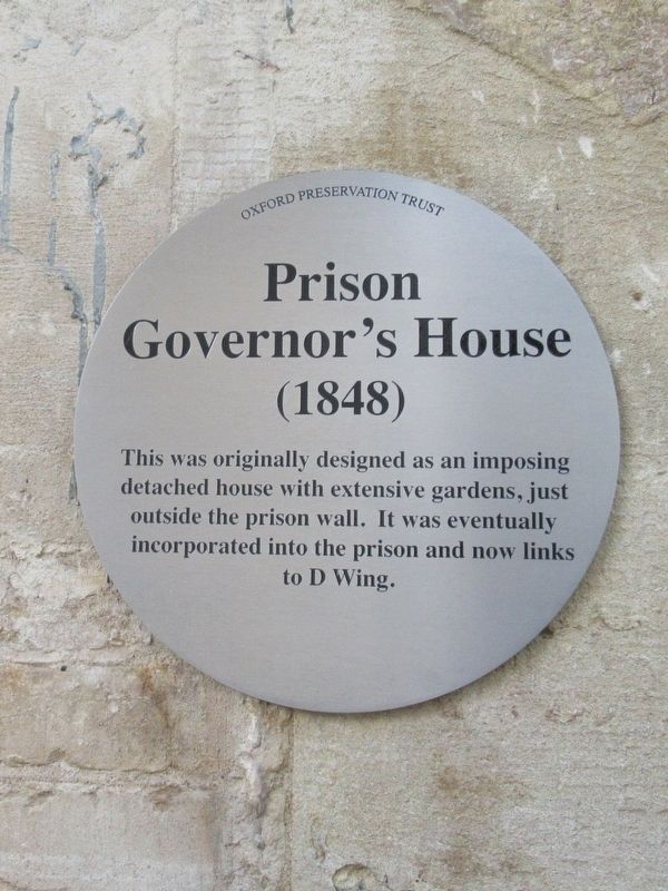 Prison Governors House Marker image. Click for full size.