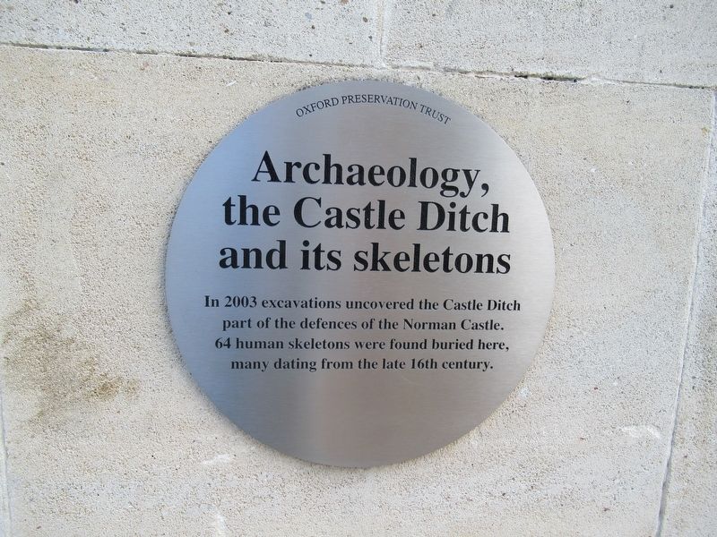 Archaeology, the Castle Ditch Marker. Click for full size. Archaeology, the Castle Ditch Marker image. Click for full size.