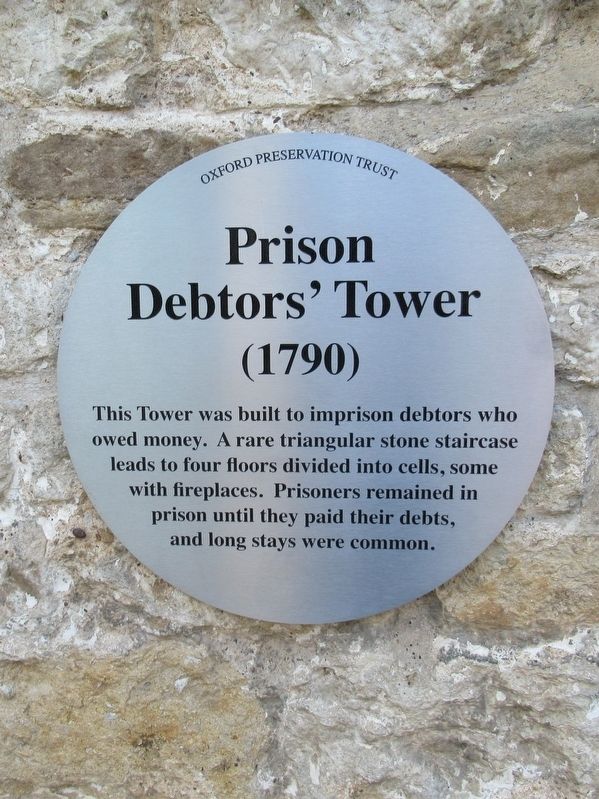 Prison Debtors’ Tower Marker. Click for full size. Prison Debtors’ Tower Marker image. Click for full size.