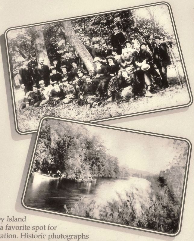 Marker detail: Seney Island was a favorite spot for recreation. Click for full size. Marker detail: Seney Island was a favorite spot for recreation image. Click for full size.