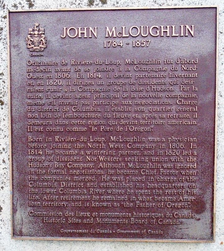 John McLoughlin Marker image. Click for full size.