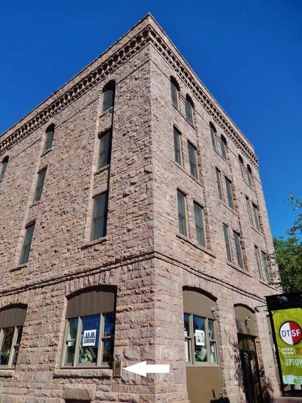 The Andrew Kuehn Company Marker (<i>tall view; marker visible between window and corner</i>). Click for full size. The Andrew Kuehn Company Marker (<i>tall view; marker visible between window and corner</i>) image. Click for full size.
