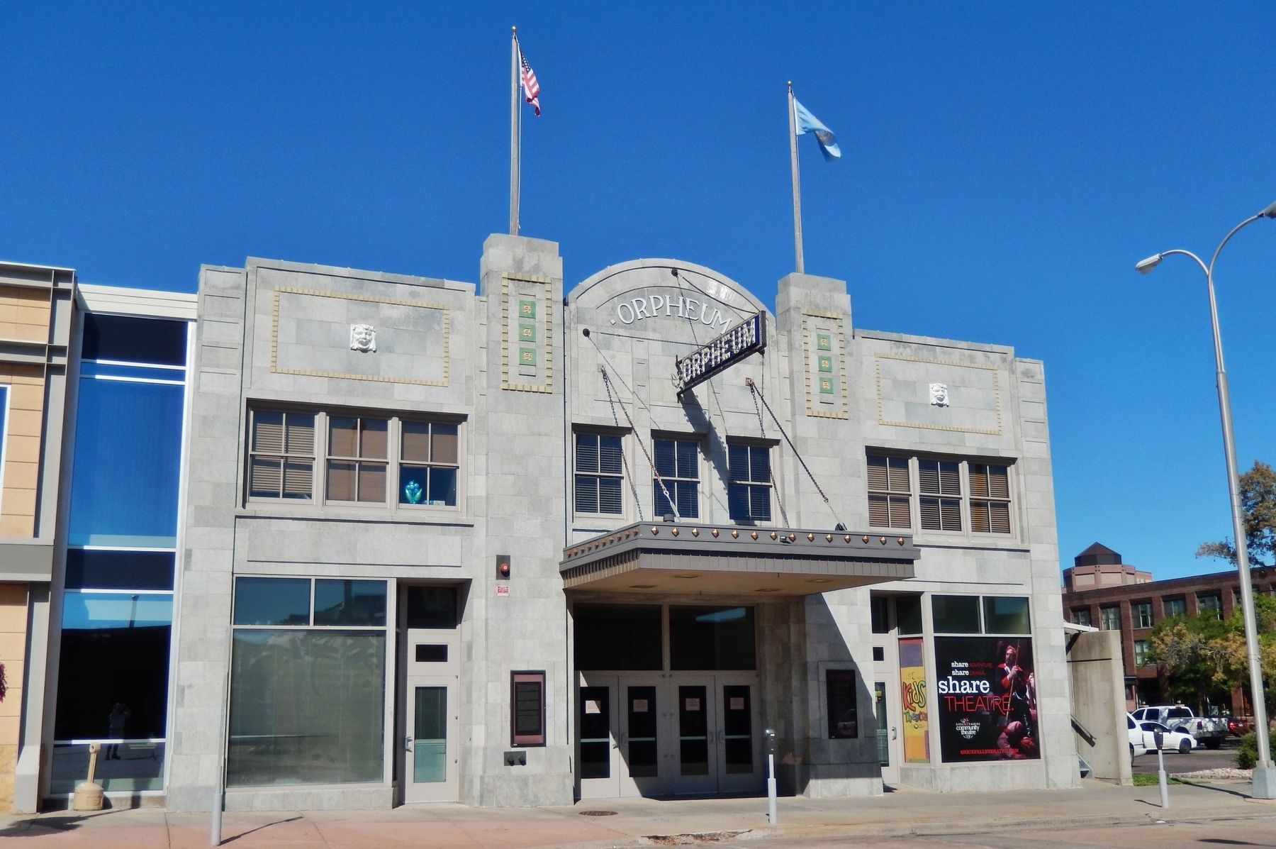 Orpheum Theater (<i>view from Phillips Avenue</i>) image. Click for full size.