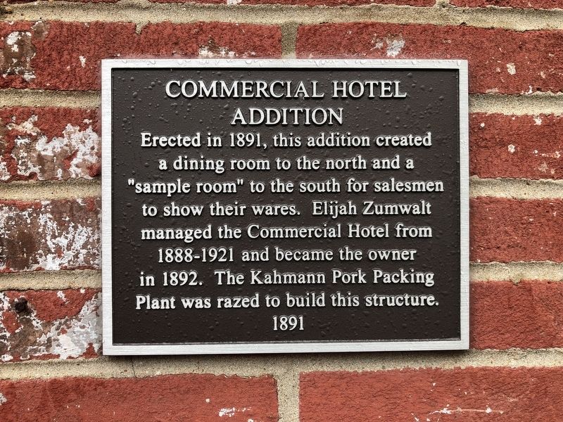 Commercial Hotel Addition Marker. Click for full size. Commercial Hotel Addition Marker image. Click for full size.