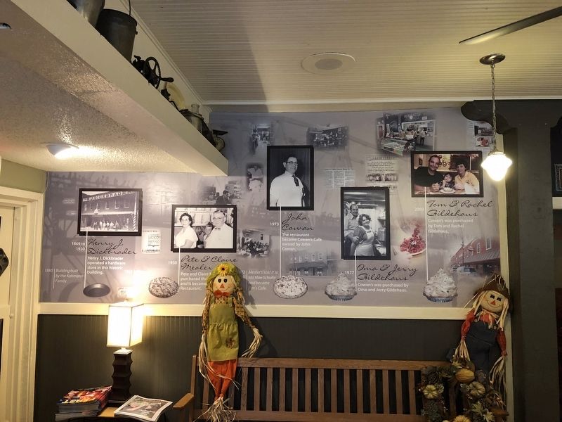 Timeline of building's history inside of Cowan's image. Click for full size.