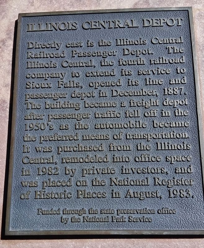Illinois Central Depot Marker image. Click for full size.