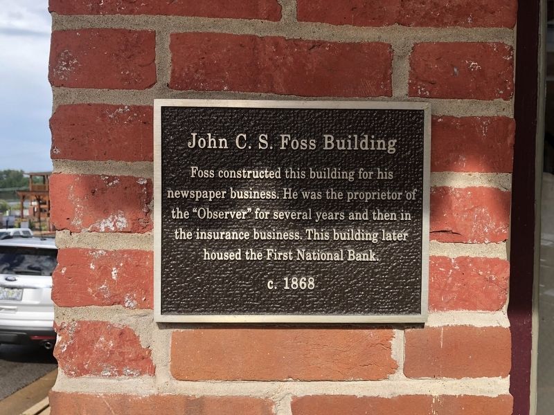 John C. S. Foss Building Marker image. Click for full size.