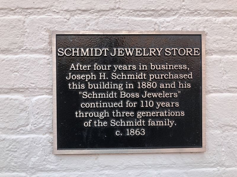 Schmidt Jewelry Store Marker. Click for full size. Schmidt Jewelry Store Marker image. Click for full size.
