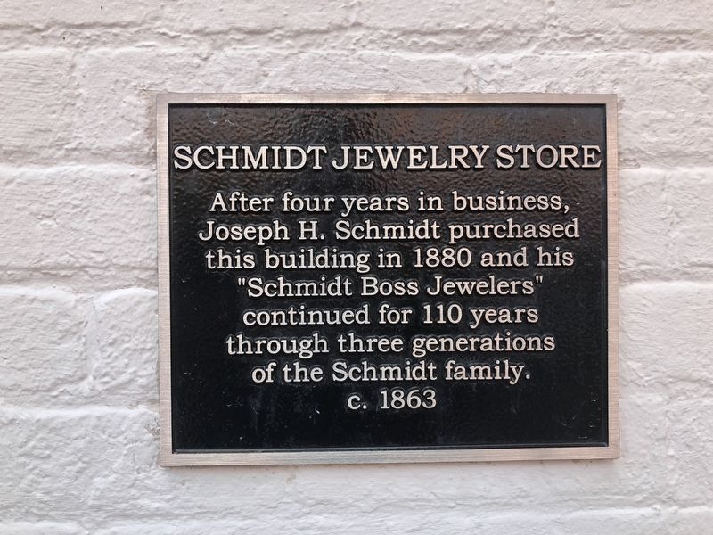 Schmidt Jewelry Store Marker image. Click for full size.