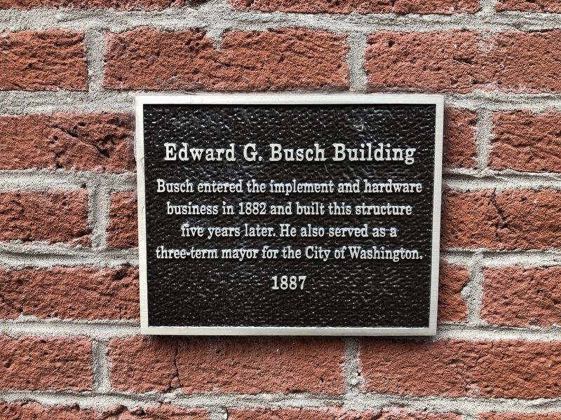 Edward G. Busch Building Marker image. Click for full size.
