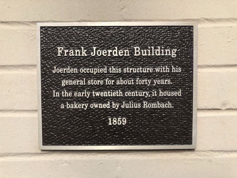 Frank Joerden Building Marker image. Click for full size.