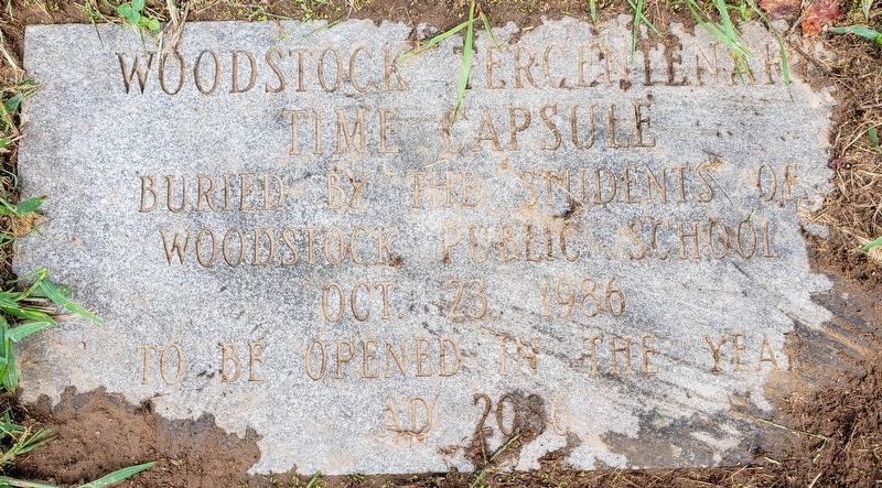 Woodstock Tercentenary Time Capsule. Click for full size. Woodstock Tercentenary Time Capsule image. Click for full size.