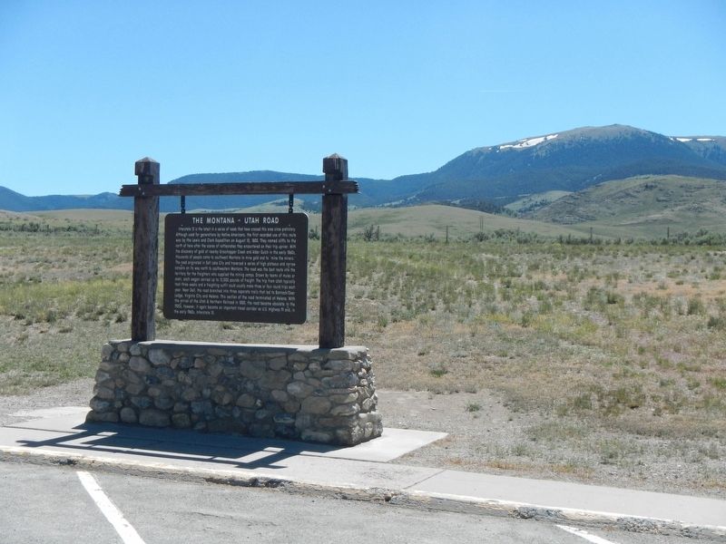The Montana-Utah Road Marker image. Click for full size.