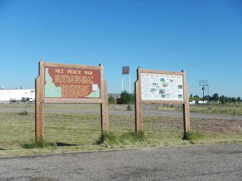 Nez Perce War Marker, on left image. Click for full size.