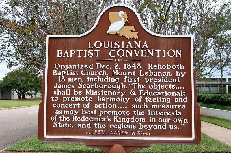 Louisiana Baptist Convention Marker. Click for full size. Louisiana Baptist Convention Marker image. Click for full size.