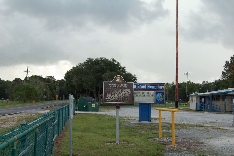 Denise C. Borne School House Marker image. Click for full size.
