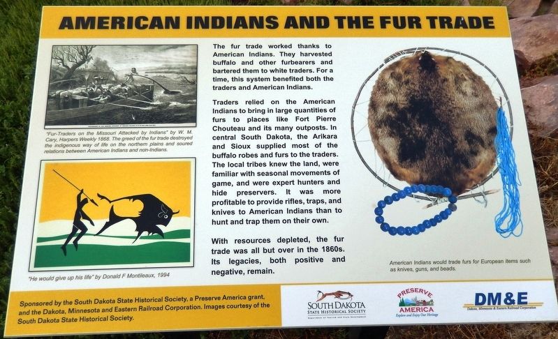 American Indians and the Fur Trade Marker image. Click for full size.