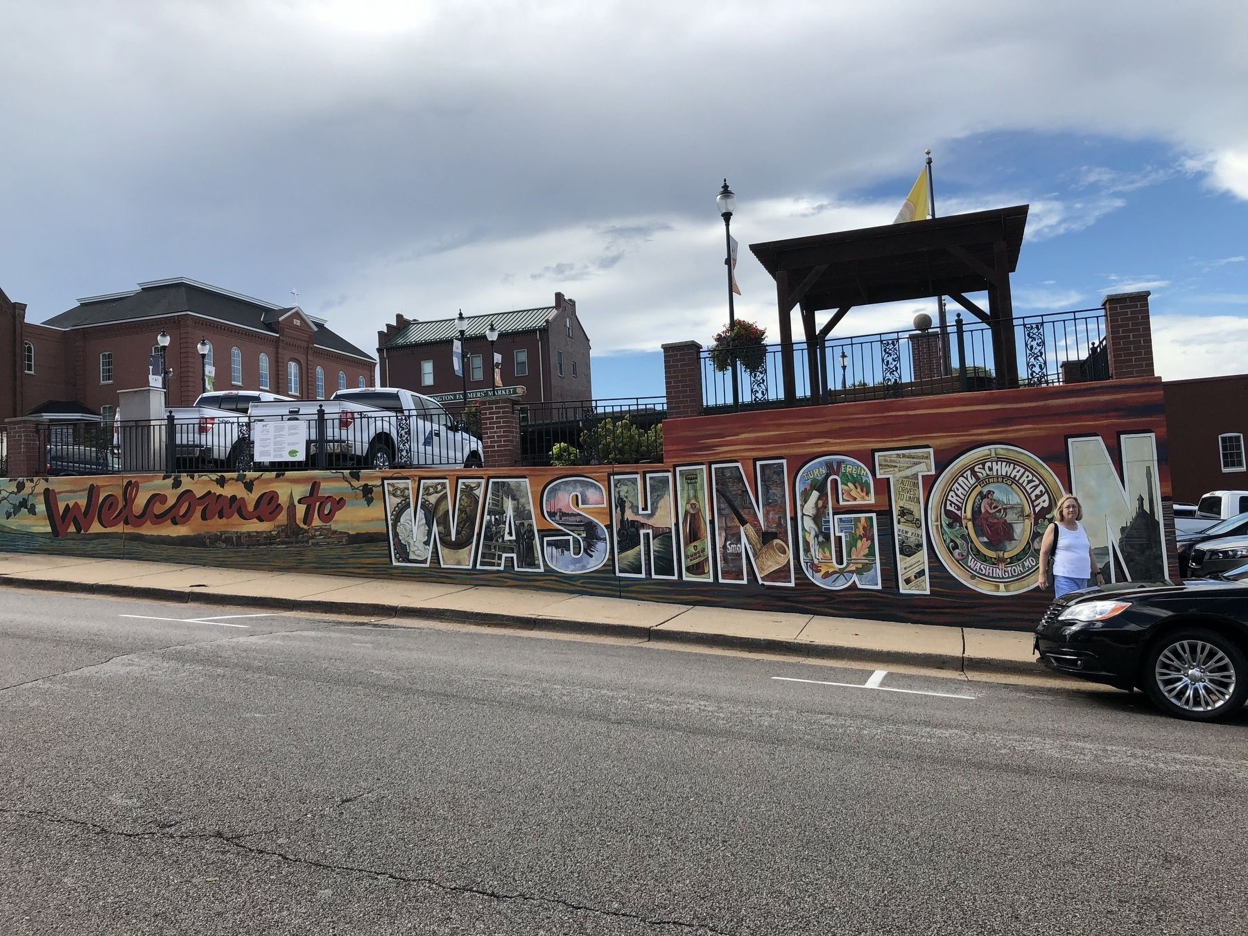 The "Welcome to Washington" Mural Marker image. Click for full size.