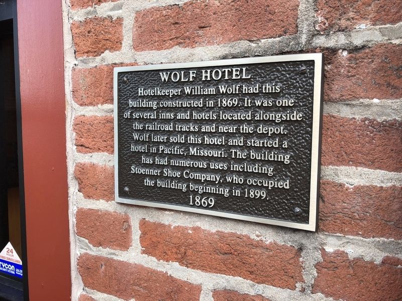 Wolf Hotel Marker. Click for full size. Wolf Hotel Marker image. Click for full size.
