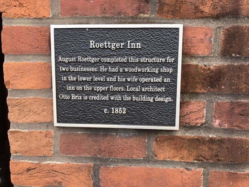 Roettger Inn Marker. Click for full size. Roettger Inn Marker image. Click for full size.