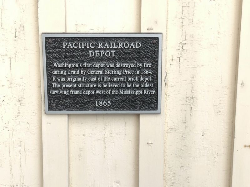 Pacific Railroad Depot Marker image. Click for full size.
