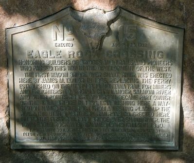 Eagle Rock Crossing Marker. Click for full size. Eagle Rock Crossing Marker image. Click for full size.