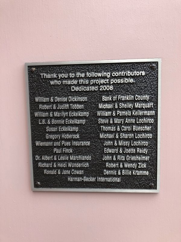 Additional plaque thanking contributors image. Click for full size.