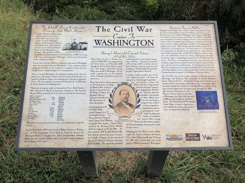 The Civil War Comes to Washington Marker image. Click for full size.