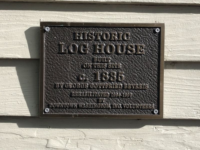 Historic Log House Marker image. Click for full size.