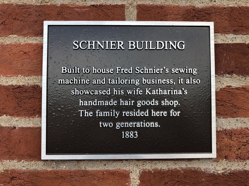 Schnier Building Marker. Click for full size. Schnier Building Marker image. Click for full size.