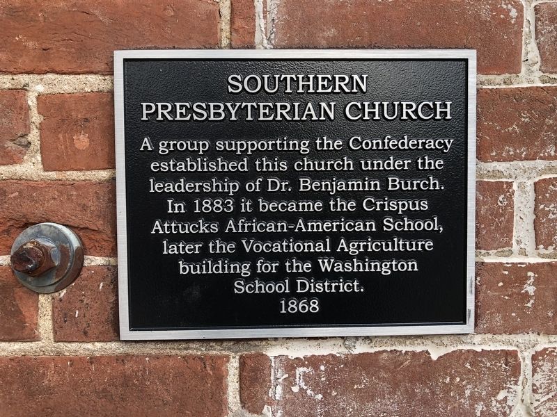 Southern Presbyterian Church Marker. Click for full size. Southern Presbyterian Church Marker image. Click for full size.