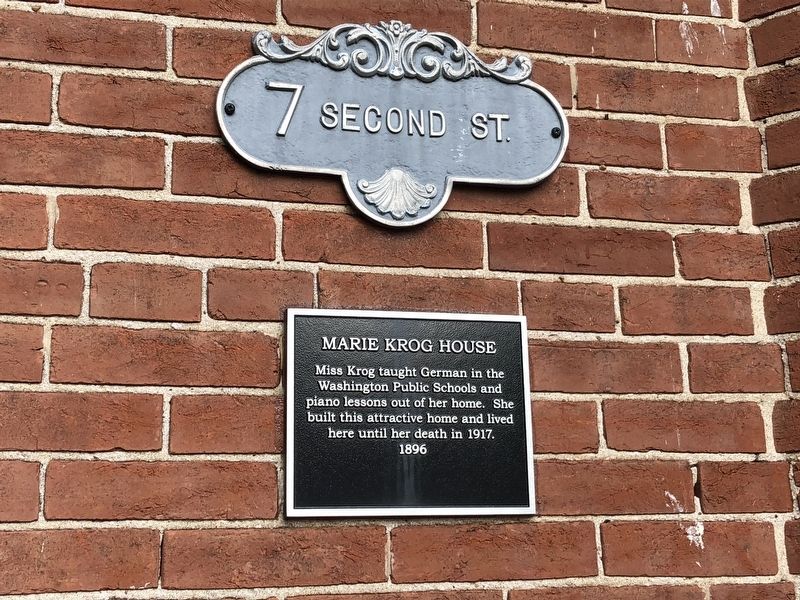 Marie Krog House Marker. Click for full size. Marie Krog House Marker image. Click for full size.