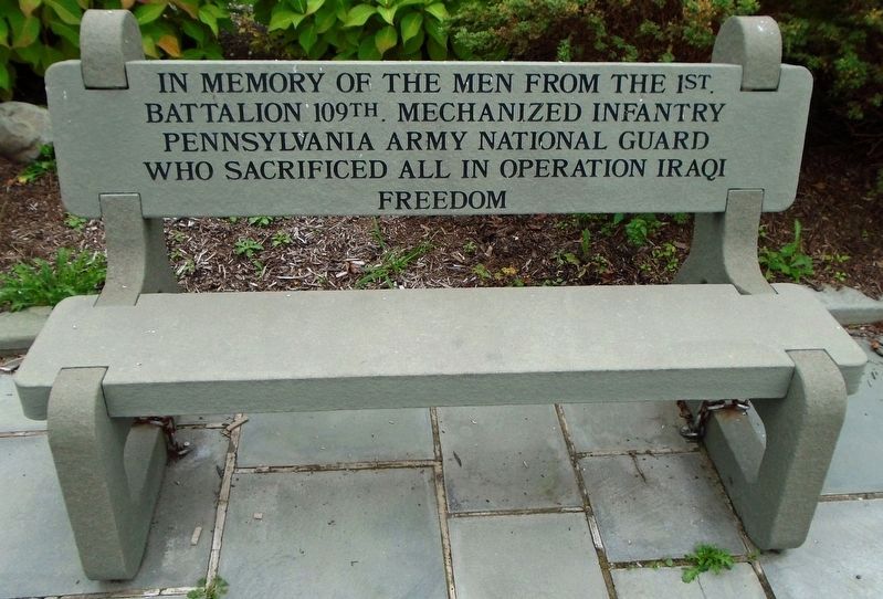 1st Battalion,109th Mechanized Infantry Memorial Bench image. Click for full size.