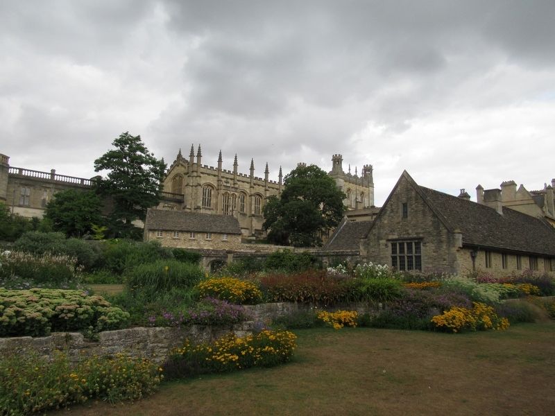 Christ Church beyond the Memorial Garden image. Click for full size.