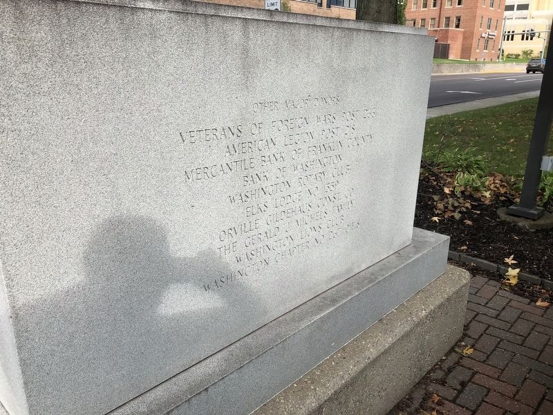 Back of marker with additional donor information image. Click for full size.