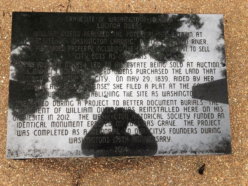 Gravesite of Washington's Founder Marker. Click for full size. Gravesite of Washington's Founder Marker image. Click for full size.