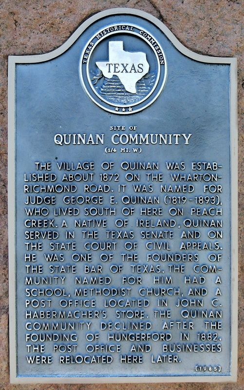 Site of Quinan Community Marker image. Click for full size.