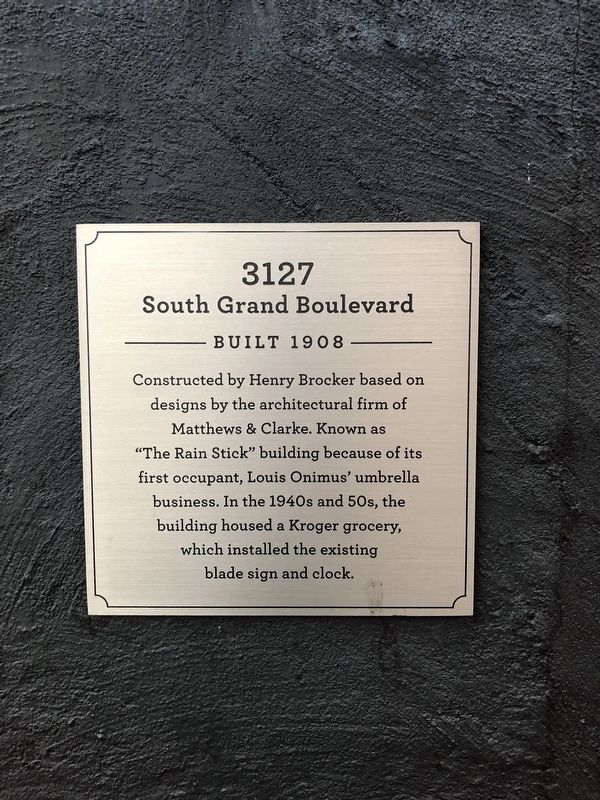 3127 South Grand Boulevard Marker image. Click for full size.