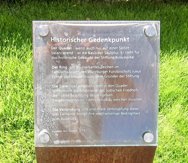 Historicher Gedenkpunkt / A Place for Historical Contemplation - Interpretive Panel image. Click for full size.