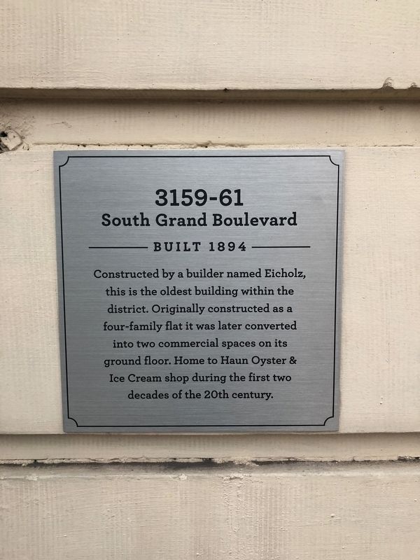 3159-61 South Grand Boulevard Marker. Click for full size. 3159-61 South Grand Boulevard Marker image. Click for full size.