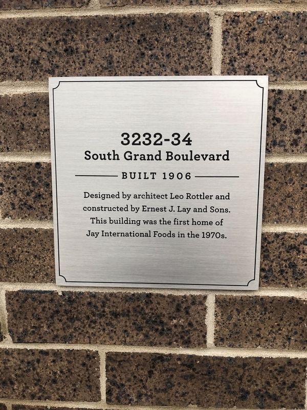 3232-34 South Grand Boulevard Marker. Click for full size. 3232-34 South Grand Boulevard Marker image. Click for full size.