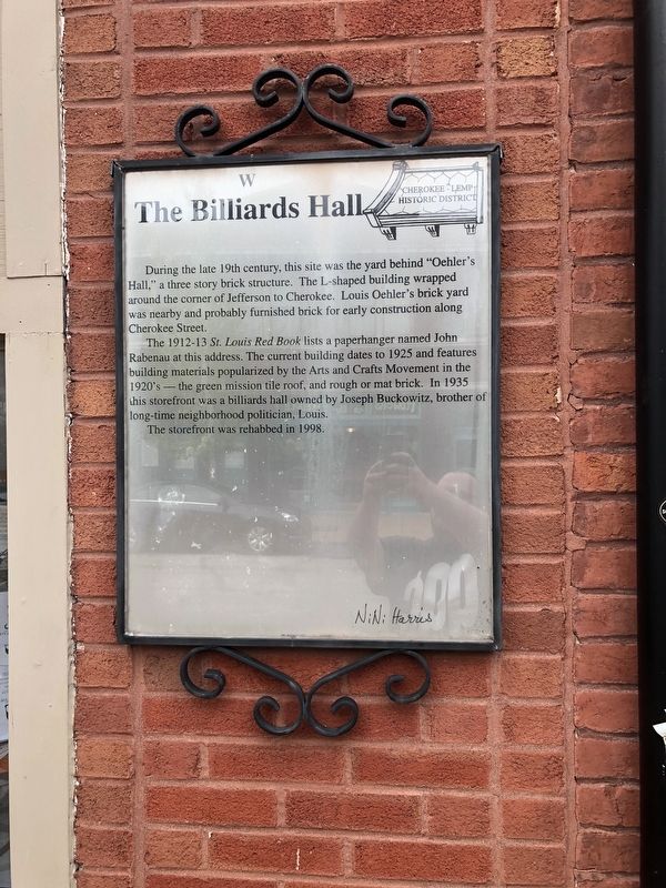 The Billiards Hall Marker image. Click for full size.