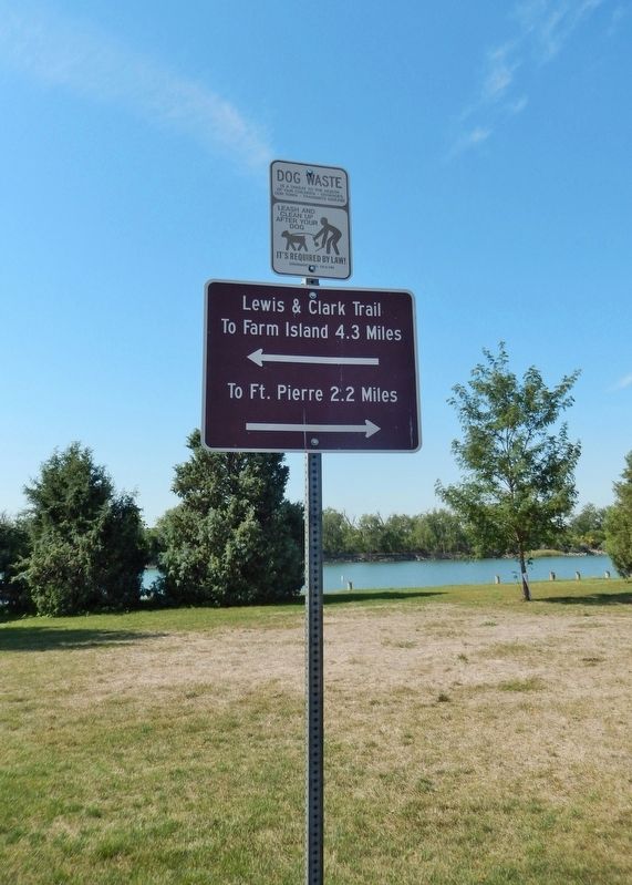 Lewis & Clark Trail Sign (<i>located near marker</i>). Click for full size. Lewis & Clark Trail Sign (<i>located near marker</i>) image. Click for full size.
