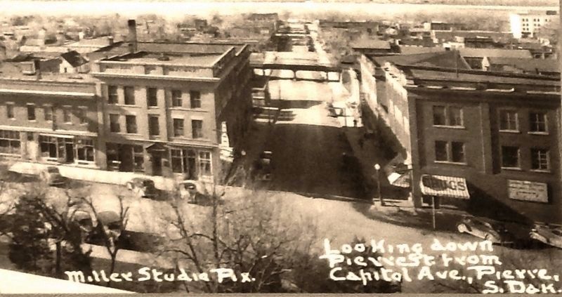 Marker detail: Photo looking south down Pierre Street from Capitol Avenue image. Click for full size.