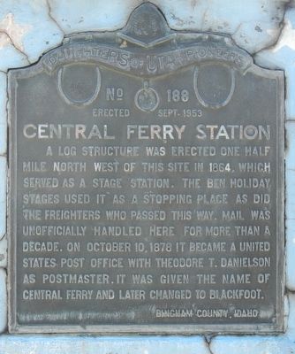 Central Ferry Station Marker. Click for full size. Central Ferry Station Marker image. Click for full size.
