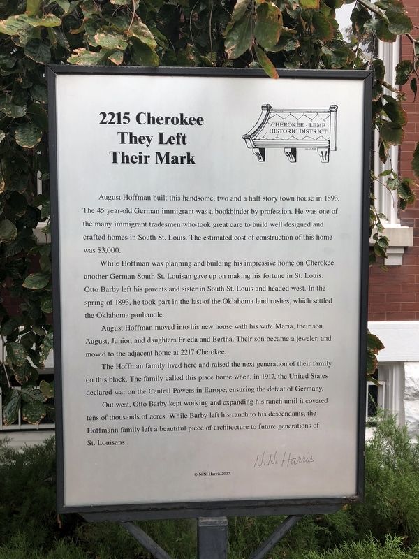 2215 Cherokee Marker. Click for full size. 2215 Cherokee Marker image. Click for full size.