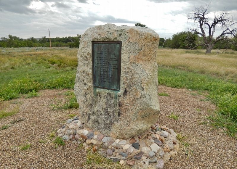 Fort Pierre Choteau Trading Post Marker (<i>wide view</i>) image. Click for full size.