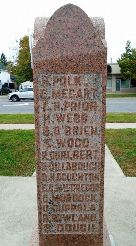 World War Memorial Honored Dead. Click for full size. World War Memorial Honored Dead image. Click for full size.