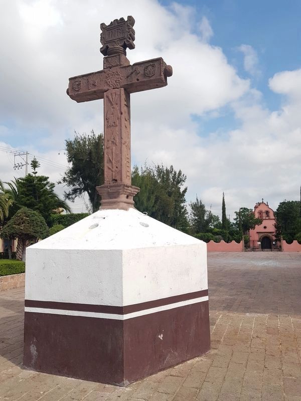 An 'arma christi' south of the San Mateo Church and park dedicated to the Villagrn image. Click for full size.