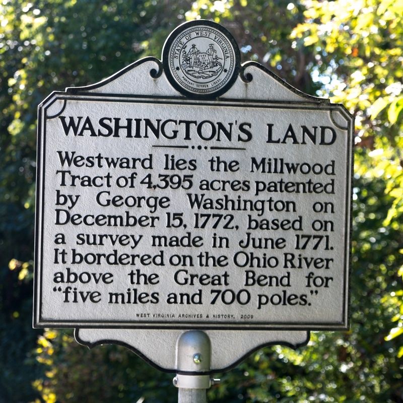 Washington’s Lands Marker. Click for full size. Washington’s Lands Marker image. Click for full size.
